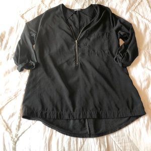 Merona Zipper Front Blouse